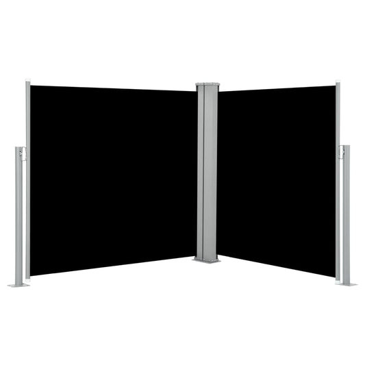 Sisäänvedettävä sivumarkiisi 100x600 cm musta - Sisustajankoti.fi