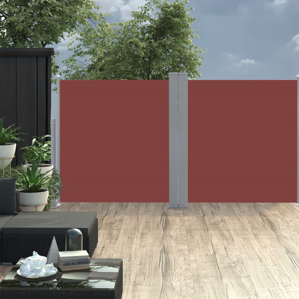 Sisäänvedettävä sivumarkiisi 100x600 cm ruskea - Sisustajankoti.fi