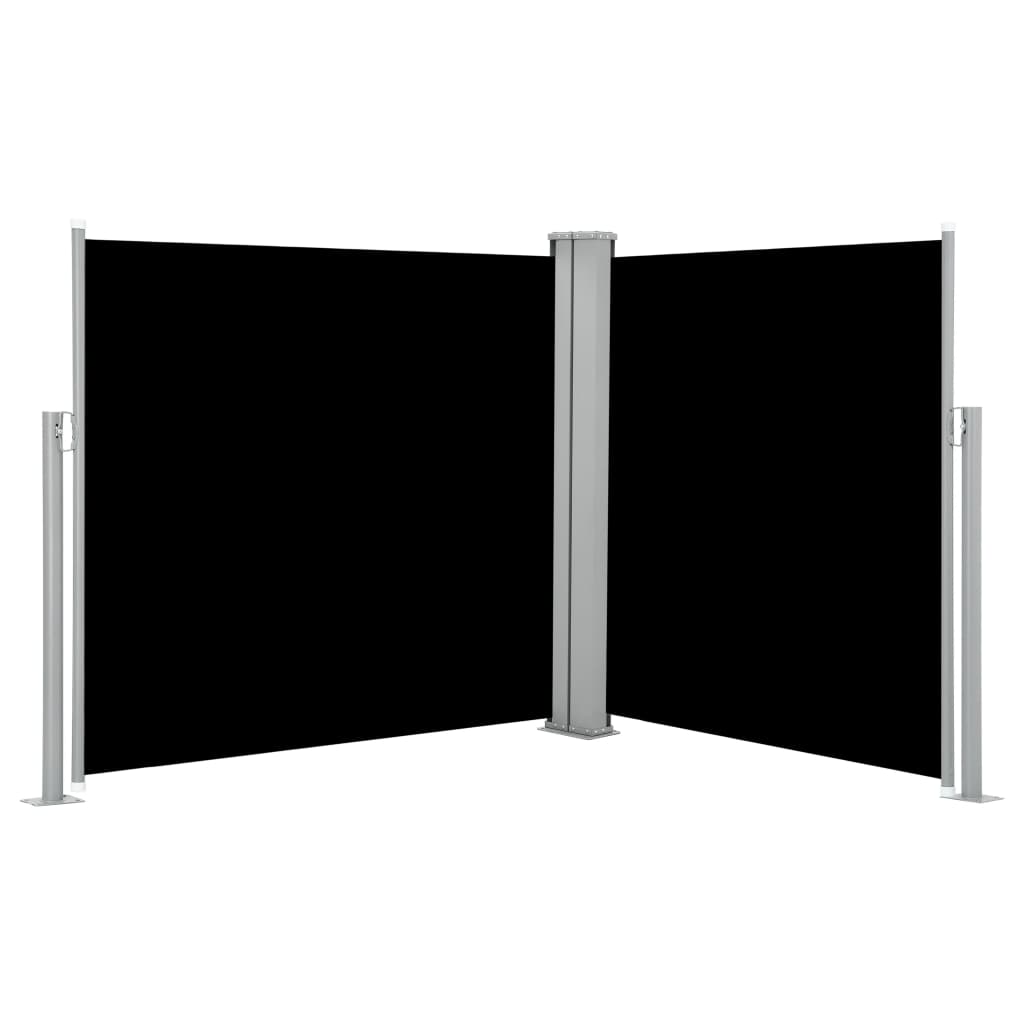 Sisäänvedettävä sivumarkiisi 120x600 cm musta - Sisustajankoti.fi