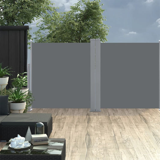 Sisäänvedettävä sivumarkiisi 120x600 cm antrasiitti - Sisustajankoti.fi