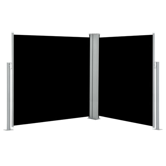Sisäänvedettävä sivumarkiisi 140x600 cm musta - Sisustajankoti.fi