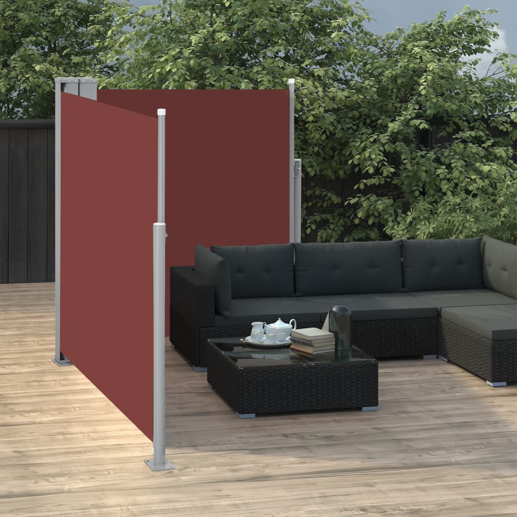 Sisäänvedettävä sivumarkiisi 170x600 cm ruskea - Sisustajankoti.fi