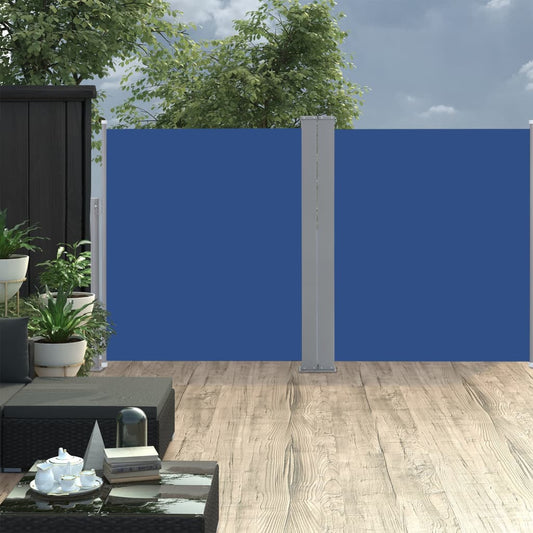 Sisäänvedettävä sivumarkiisi 170x600 cm sininen - Sisustajankoti.fi
