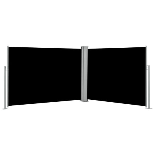 Sisäänvedettävä sivumarkiisi 100x1000 cm musta - Sisustajankoti.fi