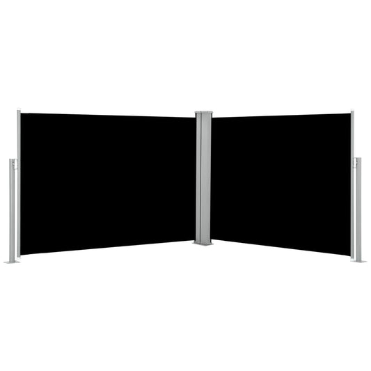 Sisäänvedettävä sivumarkiisi 120x1000 cm musta - Sisustajankoti.fi