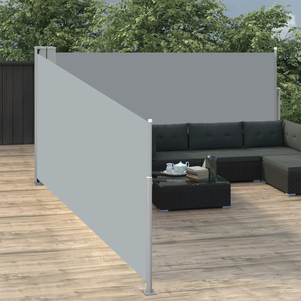 Sisäänvedettävä sivumarkiisi 120x1000 cm antrasiitti - Sisustajankoti.fi