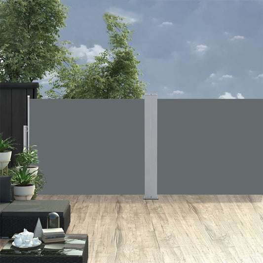 Sisäänvedettävä sivumarkiisi 170x1000 cm antrasiitti - Sisustajankoti.fi