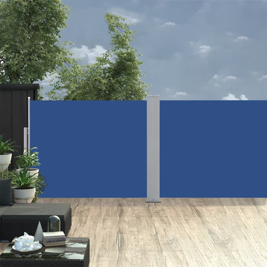 Sisäänvedettävä sivumarkiisi 170x1000 cm sininen - Sisustajankoti.fi