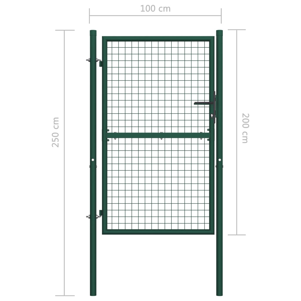 Aitaportti teräs 100x200 cm vihreä - Sisustajankoti.fi