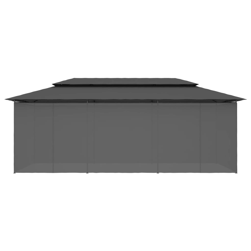 Huvimaja verhoilla 600x298x270 cm antrasiitti - Sisustajankoti.fi