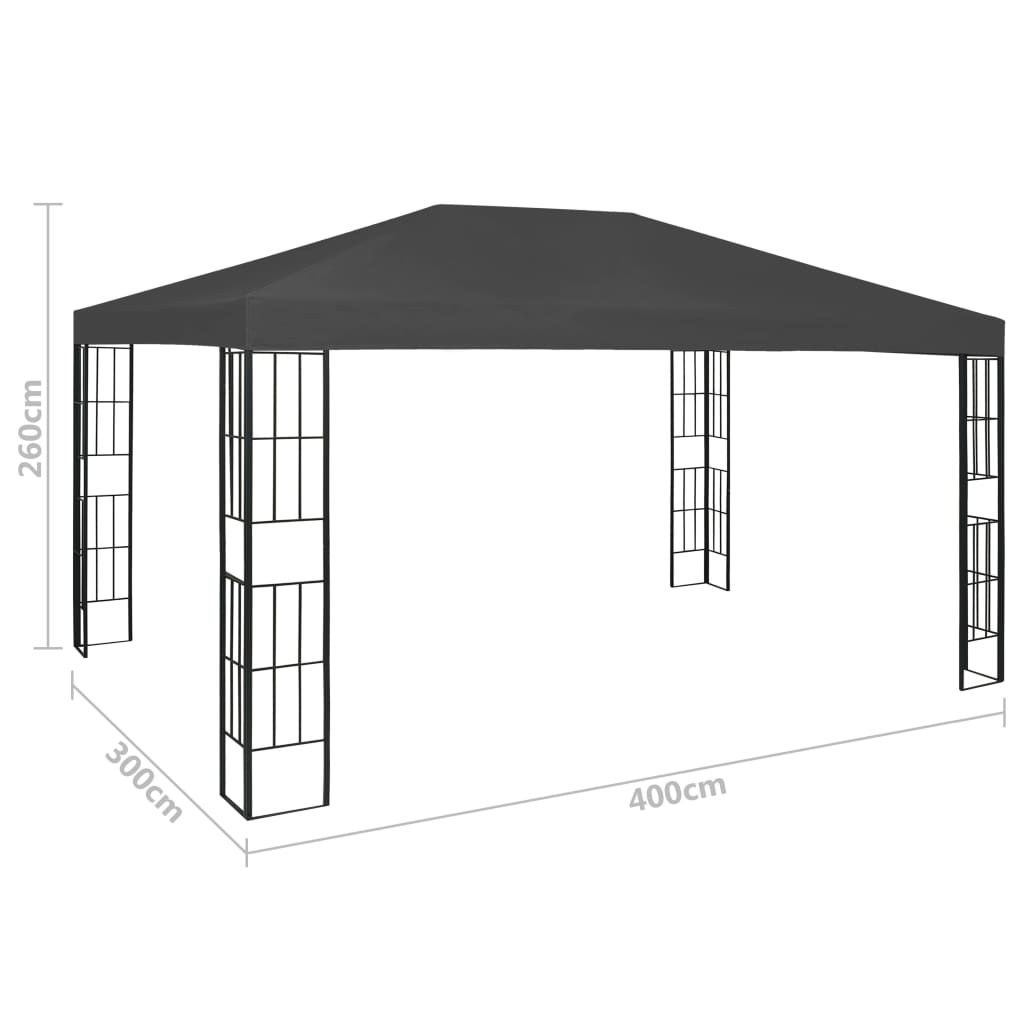 Huvimaja 3x4 m antrasiitti - Sisustajankoti.fi