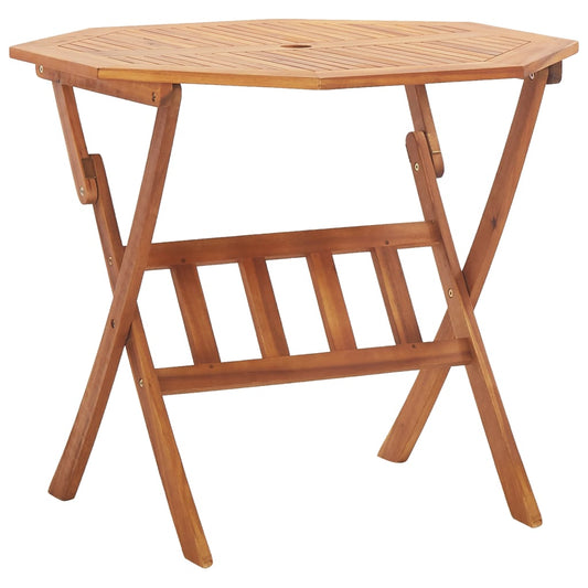 Kokoontaittuva puutarhapöytä 90x75 cm täysi akaasiapuu - Sisustajankoti.fi