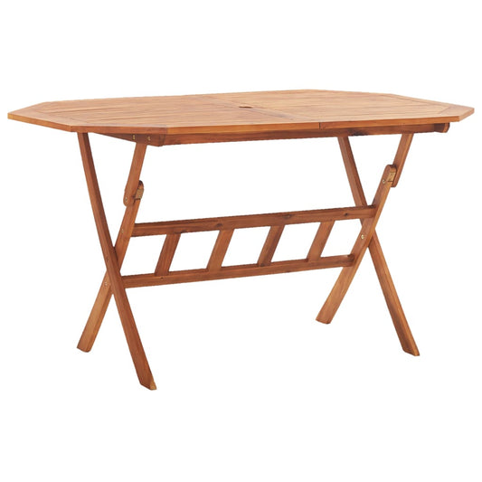 Kokoontaittuva puutarhapöytä 135x85x75 cm täysi akaasiapuu - Sisustajankoti.fi
