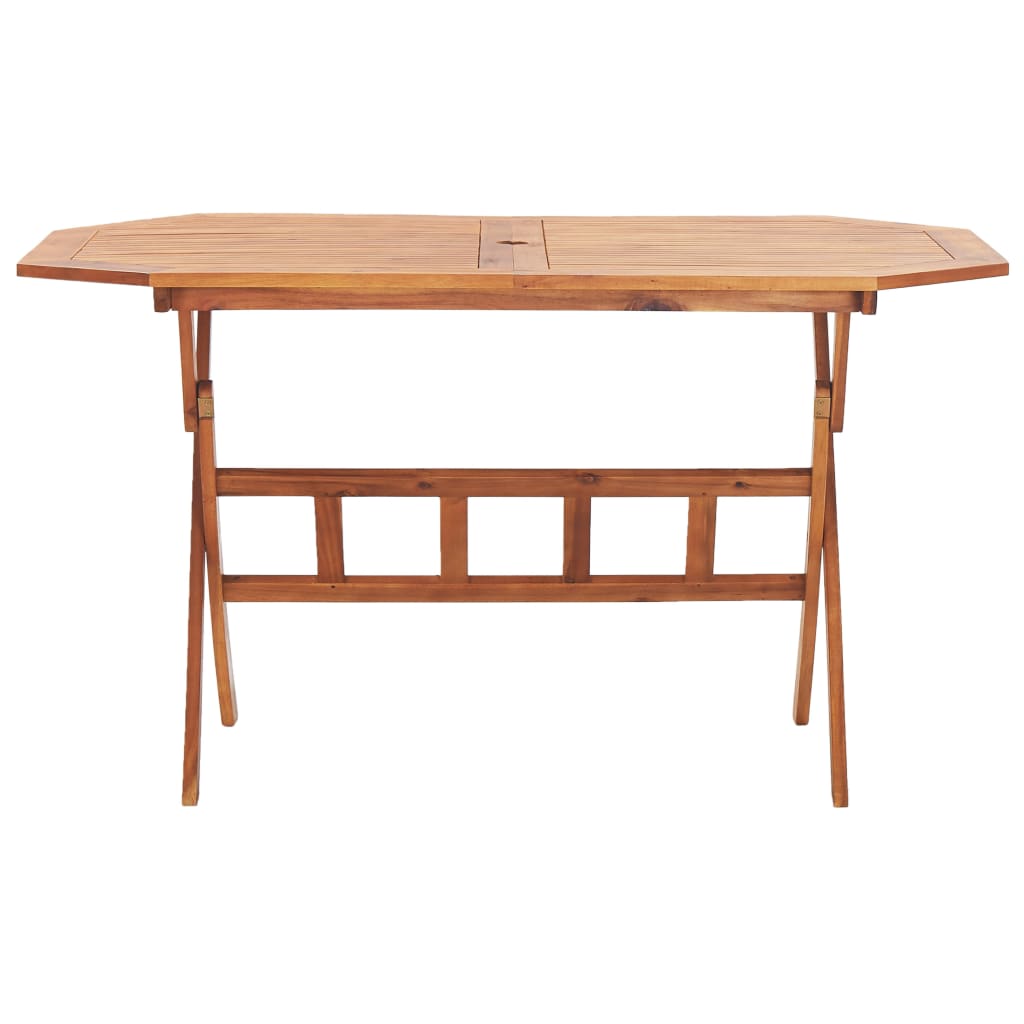 Kokoontaittuva puutarhapöytä 135x85x75 cm täysi akaasiapuu - Sisustajankoti.fi