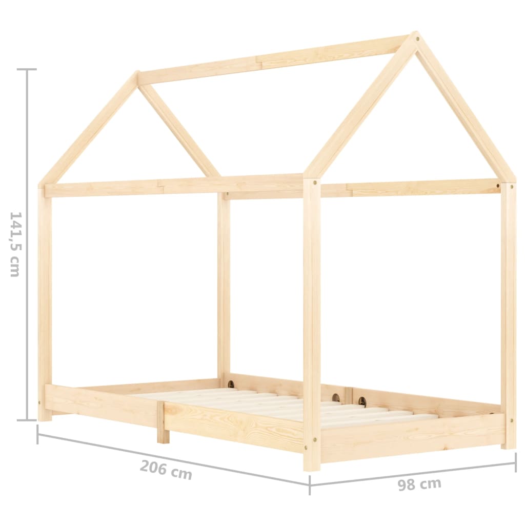 Lasten sängynrunko täysi mänty 90x200 cm - Sisustajankoti.fi