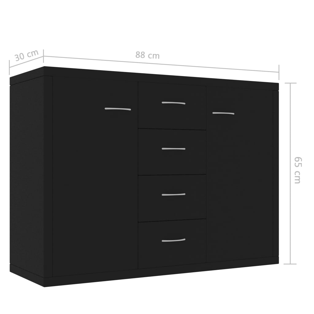 Senkki musta 88x30x65 cm - Sisustajankoti.fi
