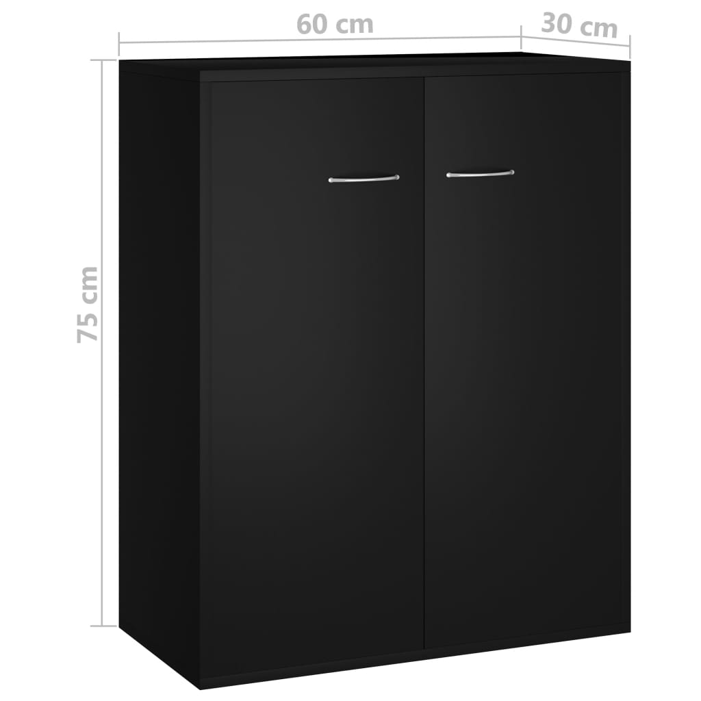 Senkki musta 60x30x75 cm - Sisustajankoti.fi