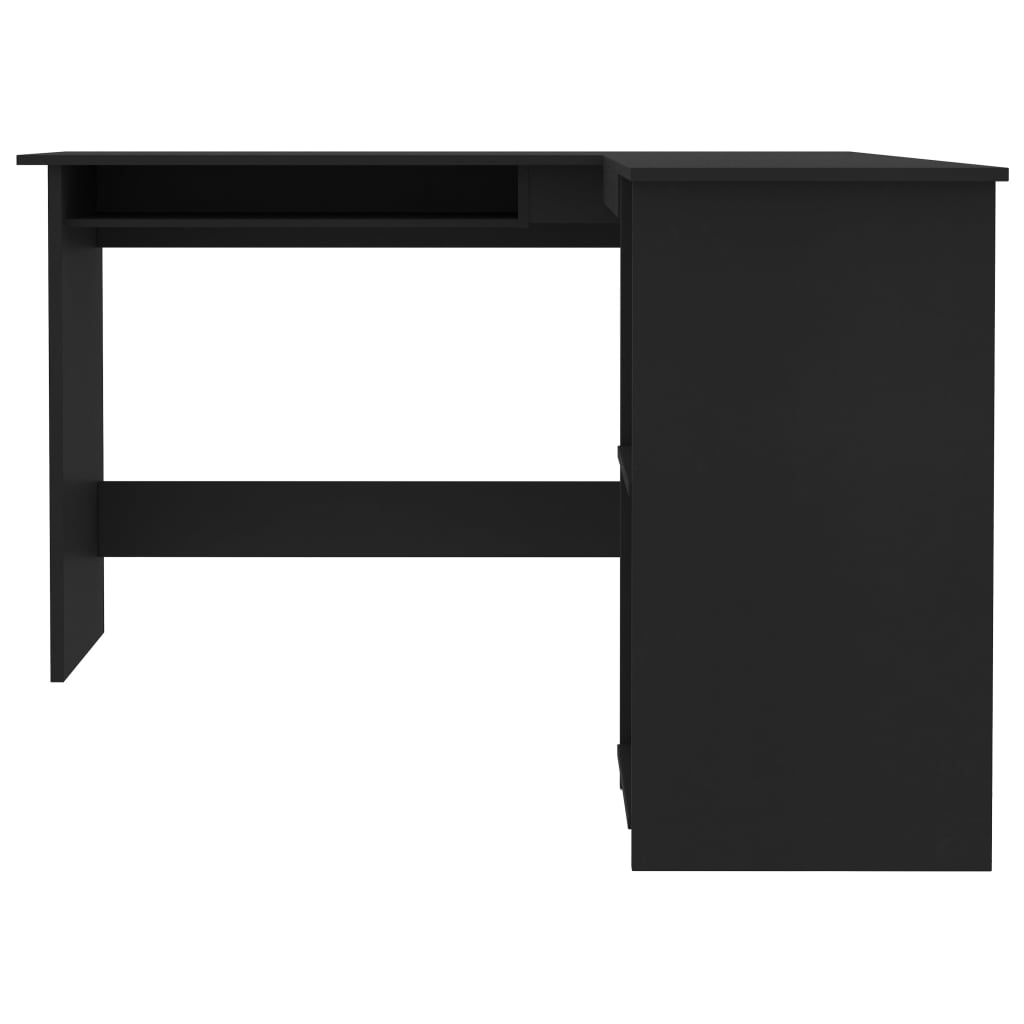 L-muotoinen kulmapöytä musta 120x140x75 cm - Sisustajankoti.fi