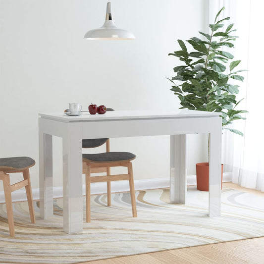 Ruokapöytä korkeakiilto valkoinen 120x60x76 cm - Sisustajankoti.fi