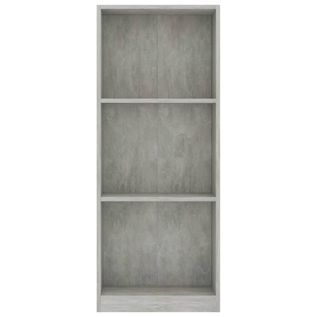 3-tasoinen kirjahylly betoninharmaa 40x24x108 cm - Sisustajankoti.fi