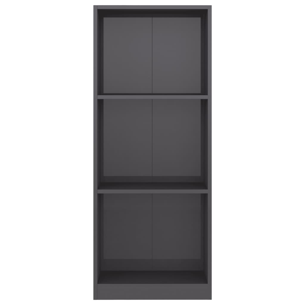 3-tasoinen kirjahylly korkeak. harmaa 40x24x108 cm - Sisustajankoti.fi