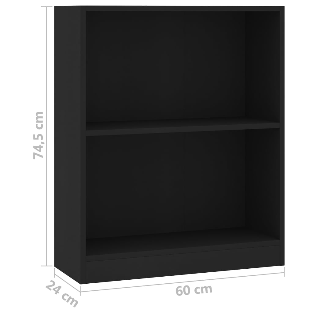 Kirjahylly musta 60x24x74,5 cm - Sisustajankoti.fi