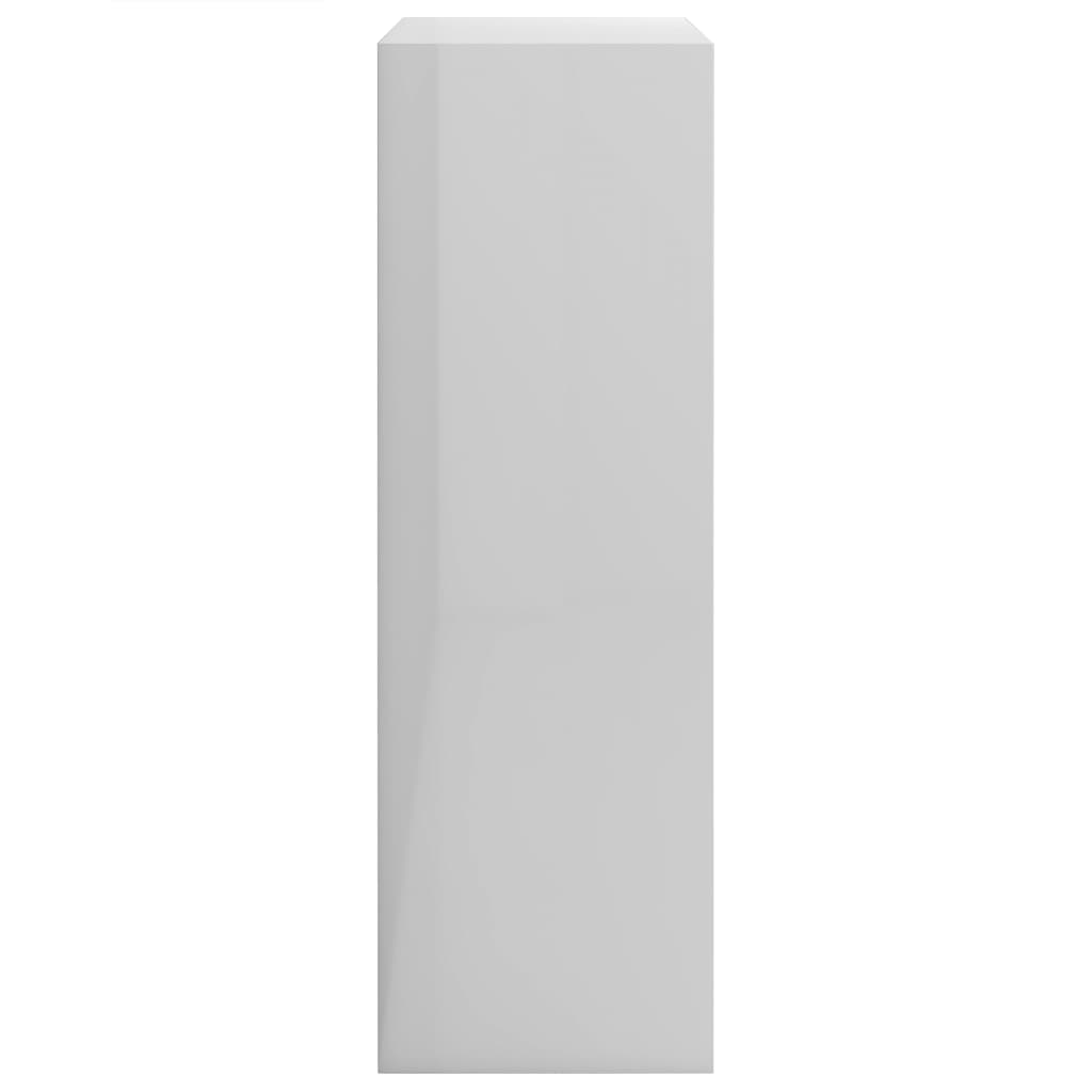 Kirjahylly korkeakiilto valkoinen 60x24x74,5 cm - Sisustajankoti.fi