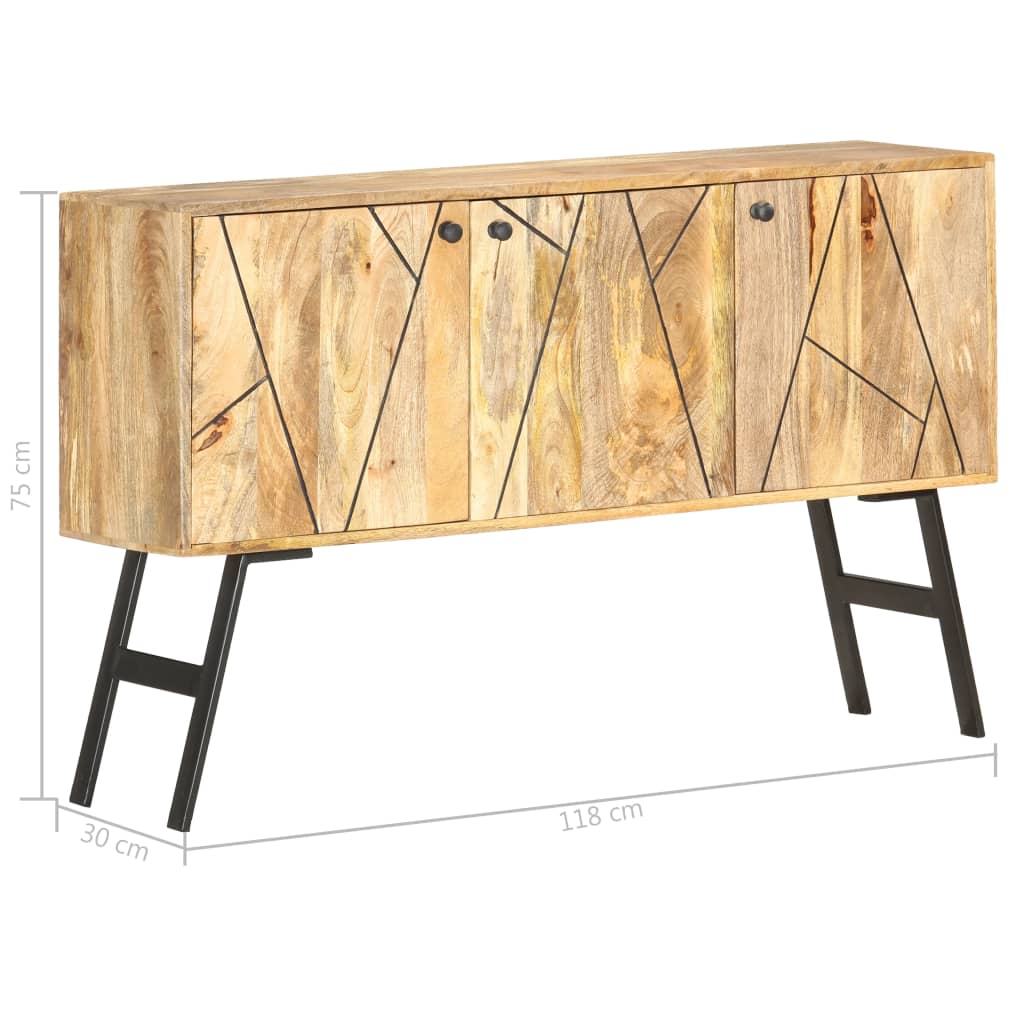 Senkki 118x30x75 cm täysi mangopuu - Sisustajankoti.fi