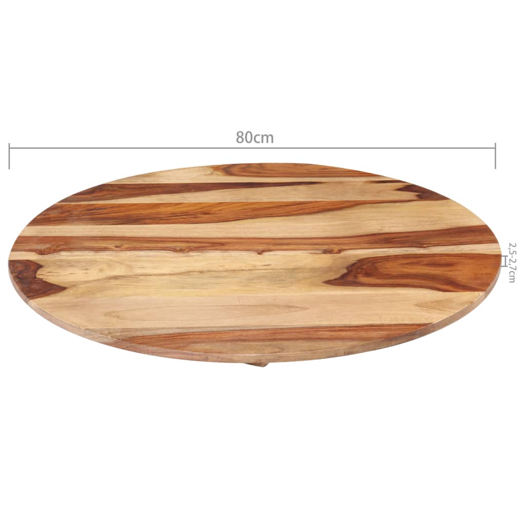 Pöytälevy täysi seesampuu pyöreä 25-27 mm 80 cm - Sisustajankoti.fi