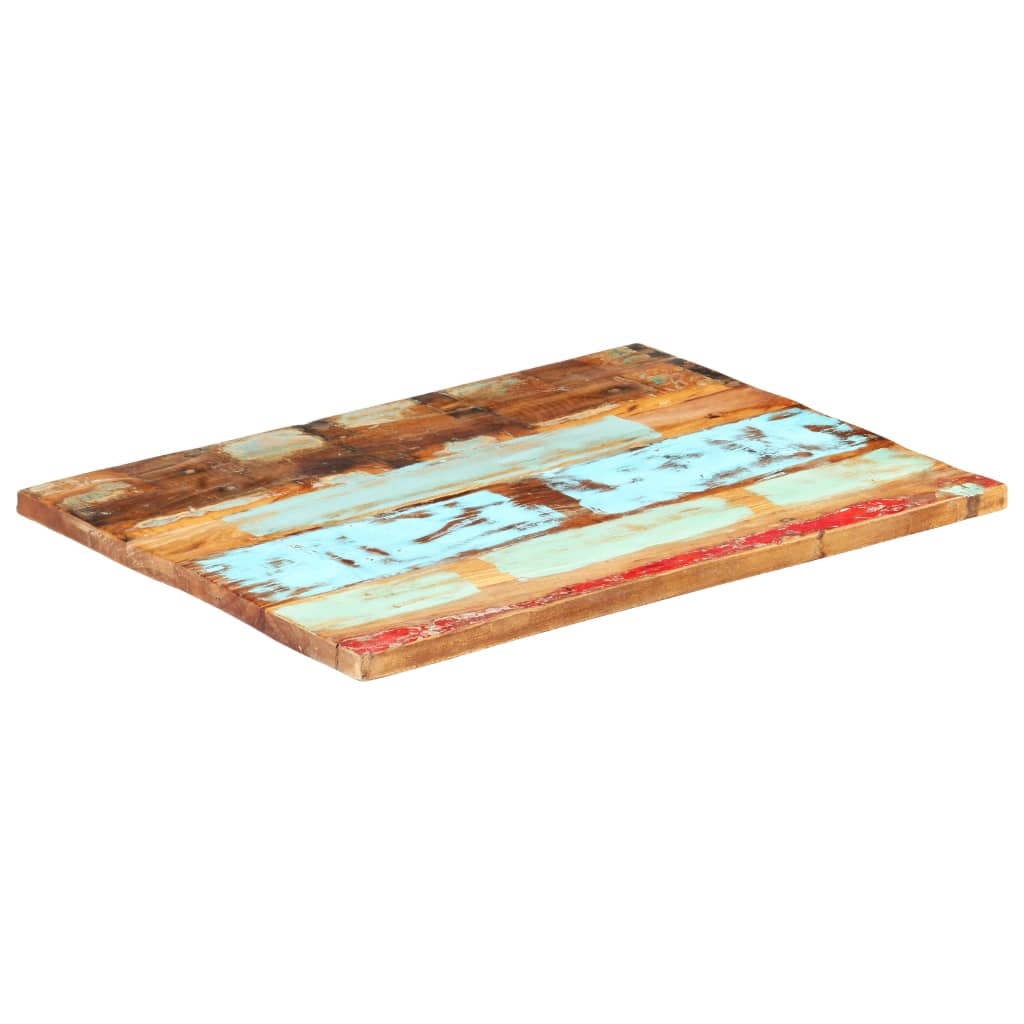 Suorakulmainen pöytälevy 60x80 cm 25-27 mm täysi kierrätyspuu - Sisustajankoti.fi