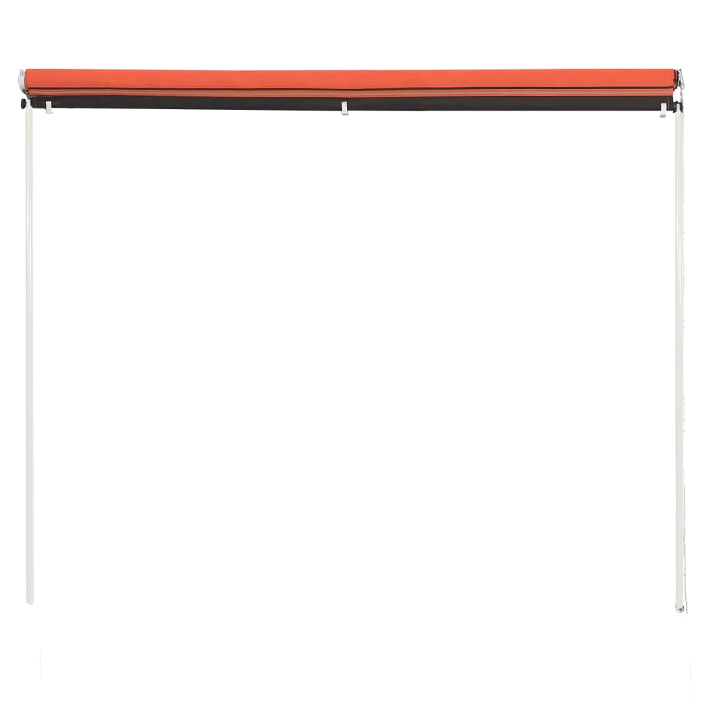 Sisäänkelattava markiisi 300x150 cm oranssi ja ruskea - Sisustajankoti.fi