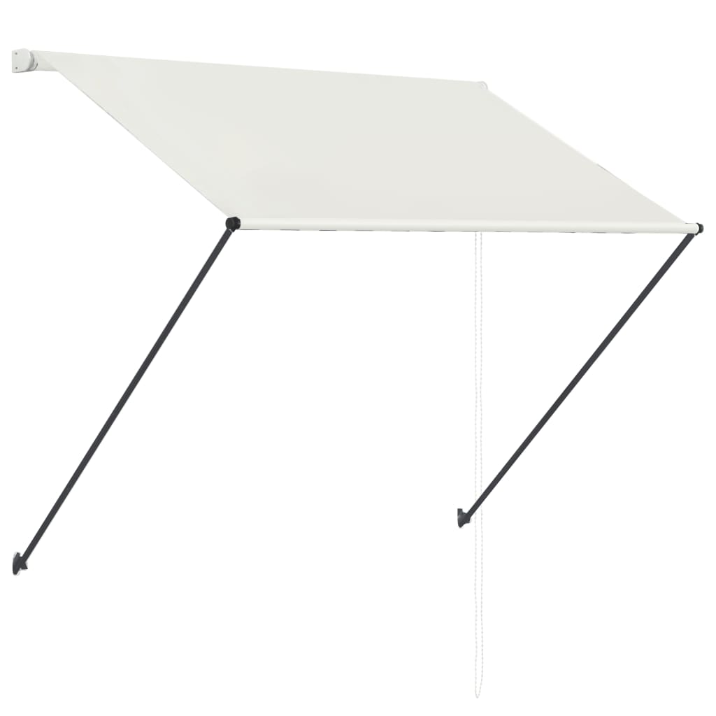 Sisäänkelattava markiisi LEDillä 150x150 cm kerma - Sisustajankoti.fi
