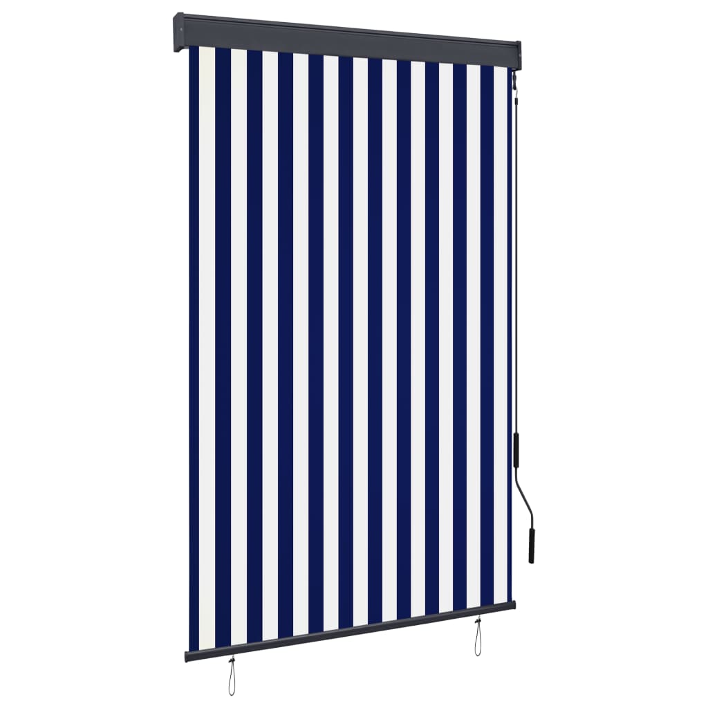 Ulkorullaverho 120x250 cm sininen ja valkoinen - Sisustajankoti.fi