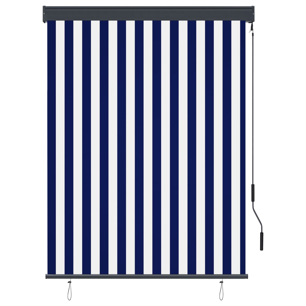 Ulkorullaverho 120x250 cm sininen ja valkoinen - Sisustajankoti.fi