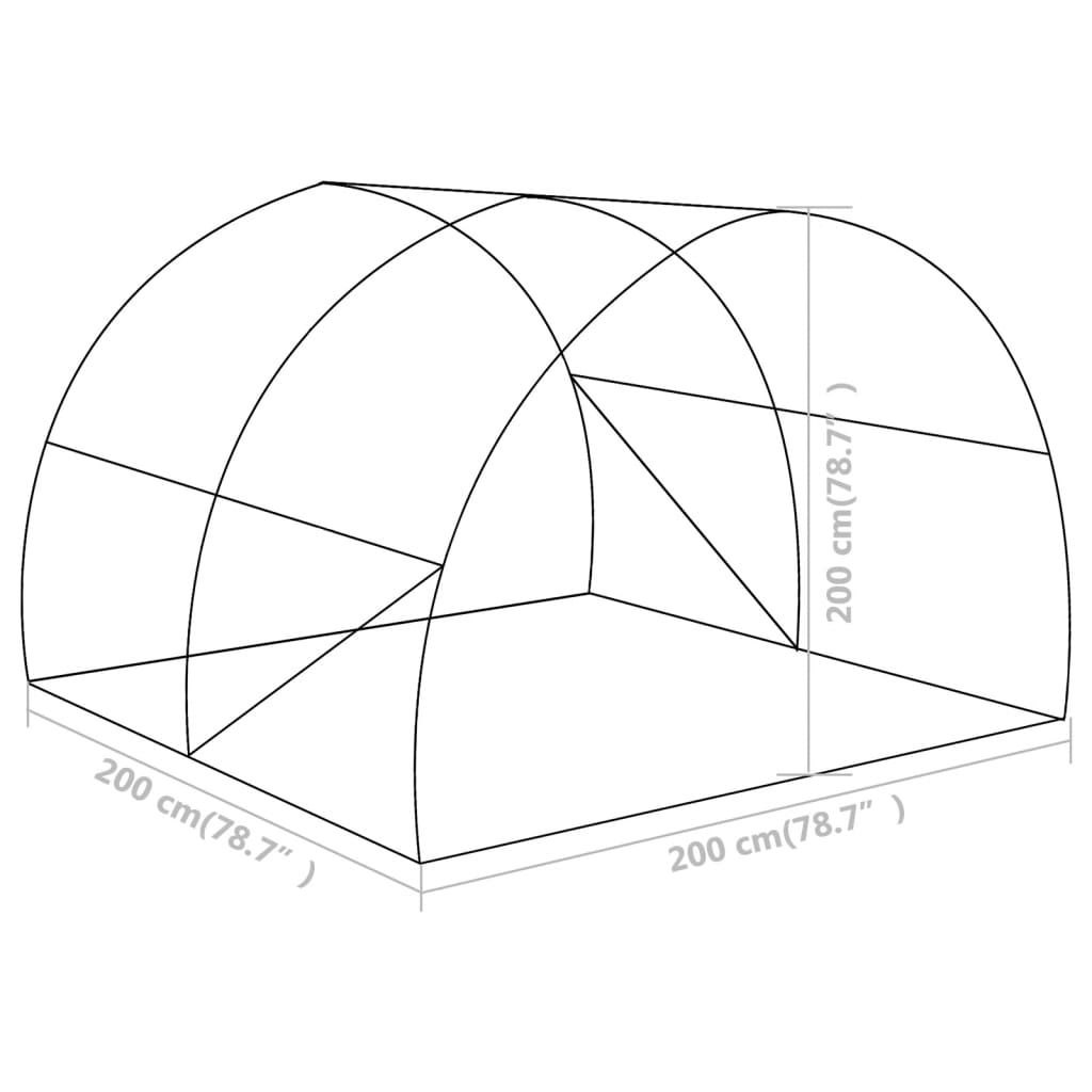 Kasvihuone 4 m² 2x2x2 m - Sisustajankoti.fi