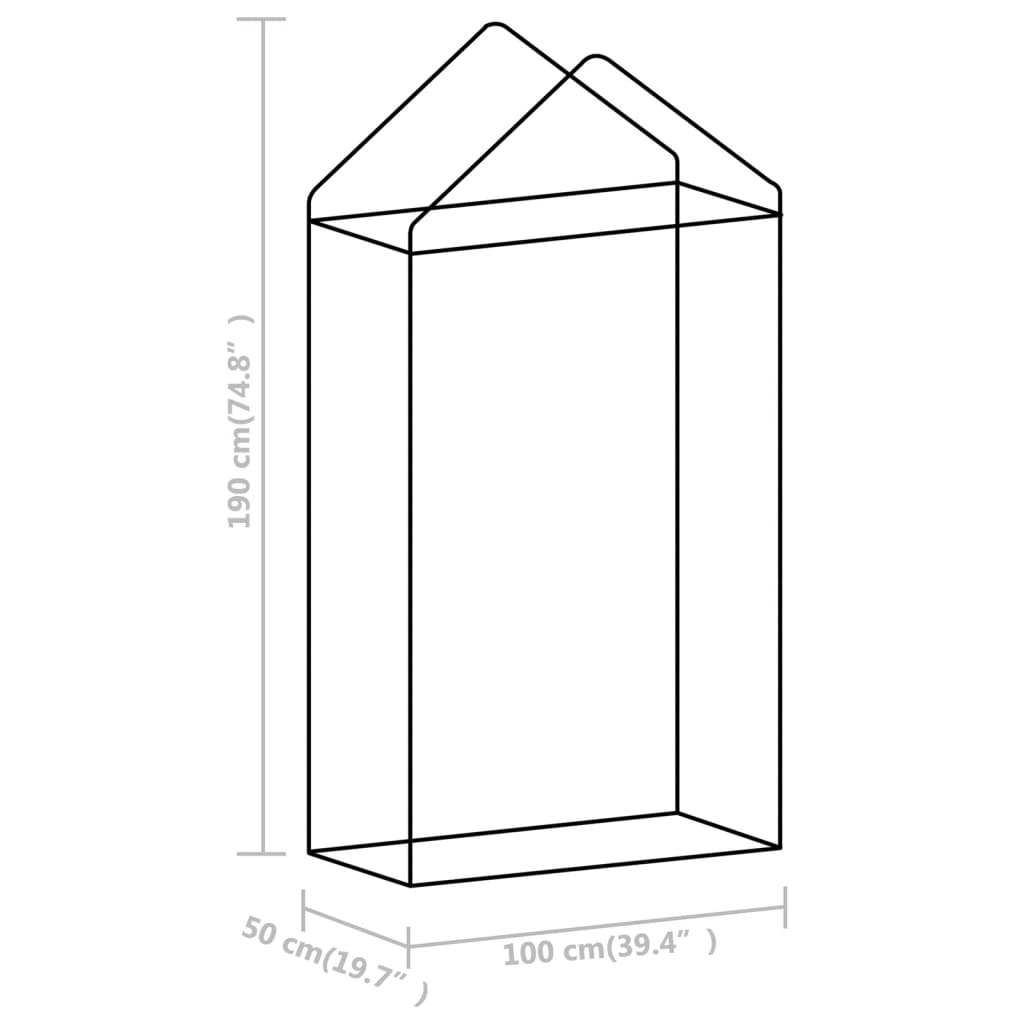 Kasvihuone teräsrungolla 0,5 m² 1x0,5x1,9 m - Sisustajankoti.fi