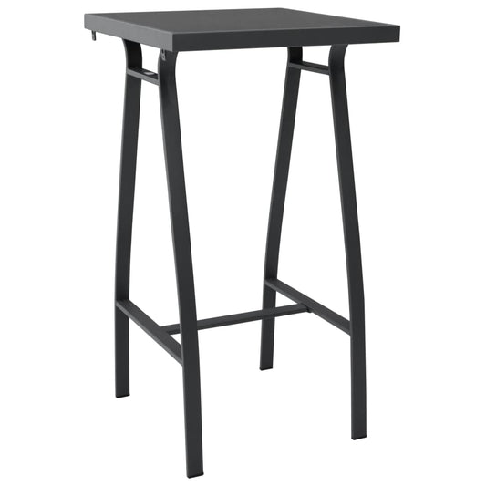Puutarhan baaripöytä musta 60x60x110 cm karkaistu lasi - Sisustajankoti.fi