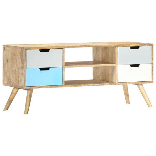 TV-taso 110x35x48 cm täysi mangopuu - Sisustajankoti.fi