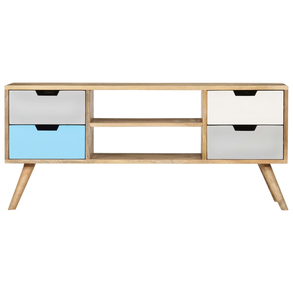 TV-taso 110x35x48 cm täysi mangopuu - Sisustajankoti.fi