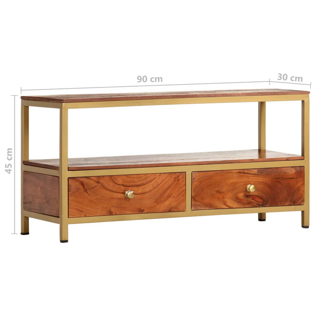 Senkki 90x30x45 cm täysi akasiapuu - Sisustajankoti.fi
