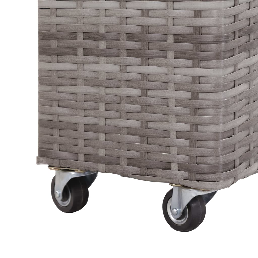 Korotettu kukkalaatikko 4xruukku 80x22x79 cm polyrottinki harm. - Sisustajankoti.fi