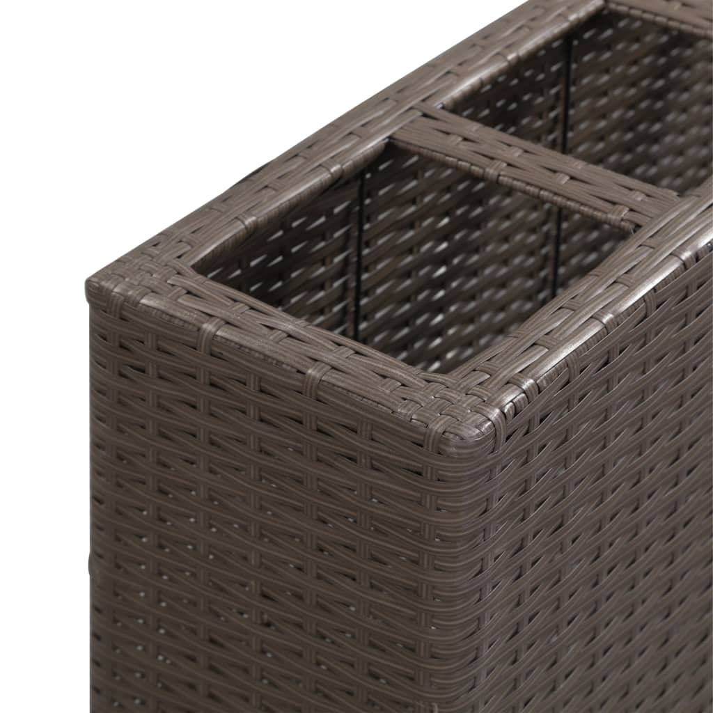 Korotettu kukkalaatikko 4xruukku 80x22x79 cm polyrottinki rusk. - Sisustajankoti.fi