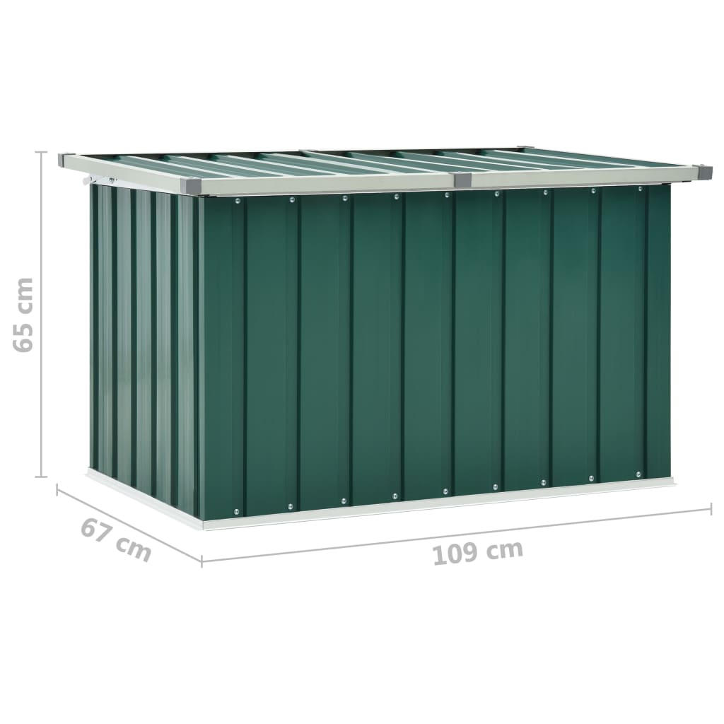 Puutarhan varastoarkku vihreä 109x67x65 cm - Sisustajankoti.fi