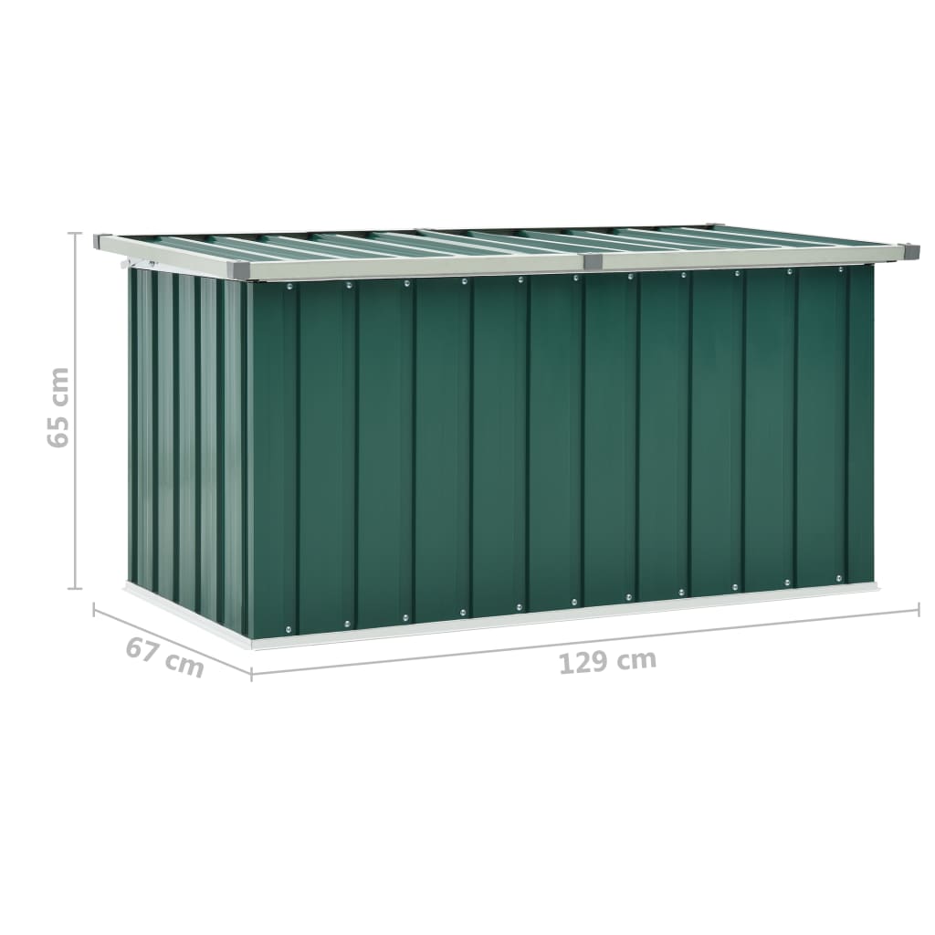 Puutarhan varastoarkku vihreä 129x67x65 cm - Sisustajankoti.fi
