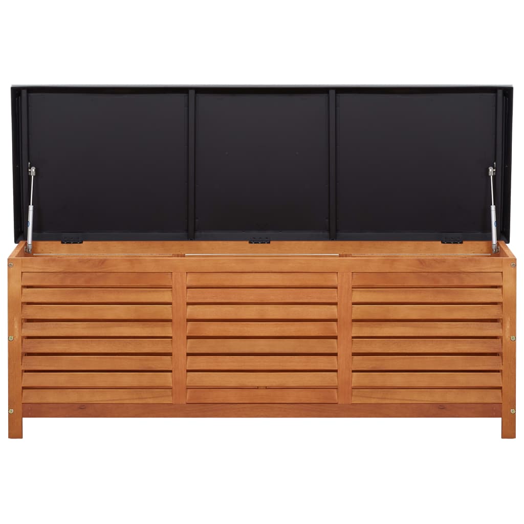 Puutarhan varastolaatikko 150x50x55 cm täysi eukalyptuspuu - Sisustajankoti.fi
