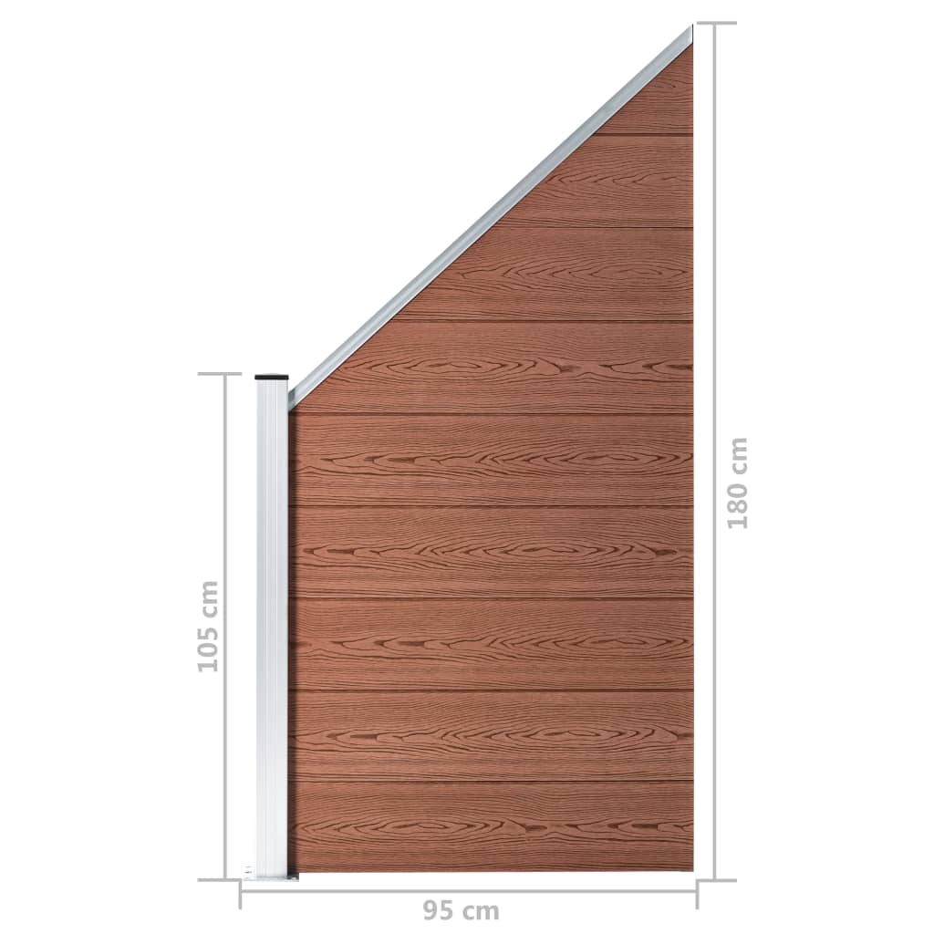 Aitapaneeli WPC 95x(105-180) cm ruskea - Sisustajankoti.fi