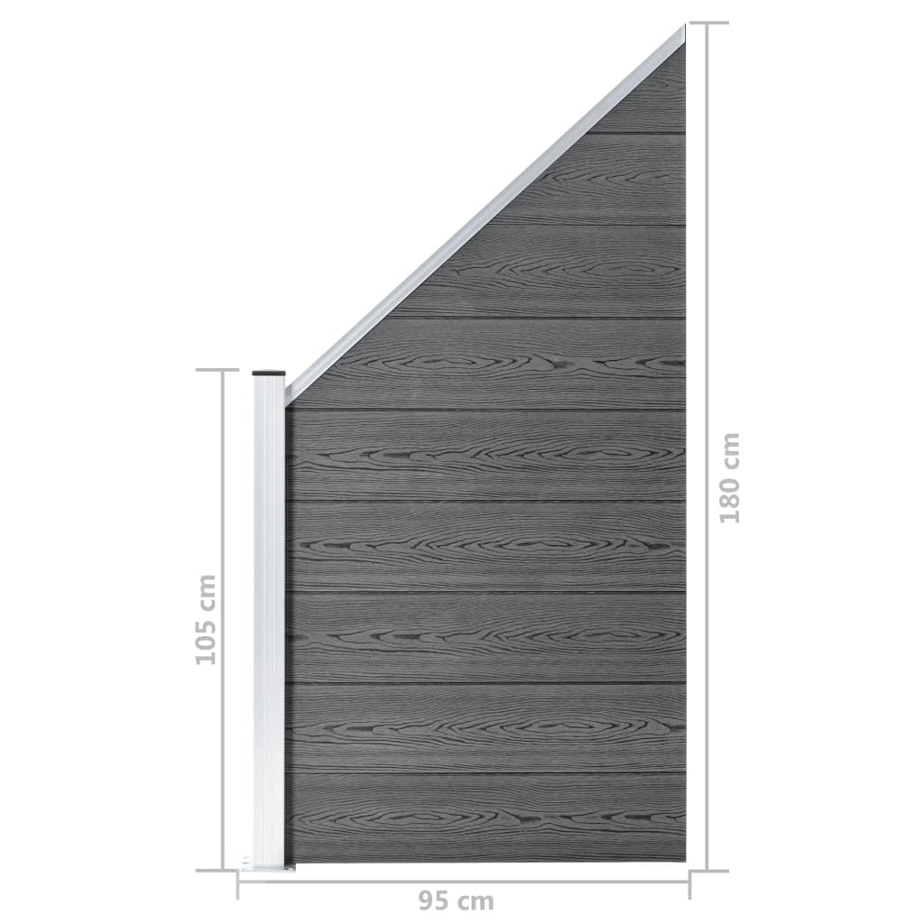 Aitapaneeli WPC 95x(105-180) cm harmaa - Sisustajankoti.fi