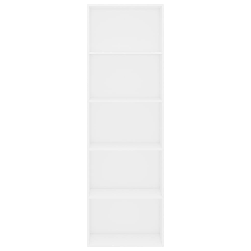 5-tasoinen kirjahylly valkoinen 60x30x189 cm - Sisustajankoti.fi