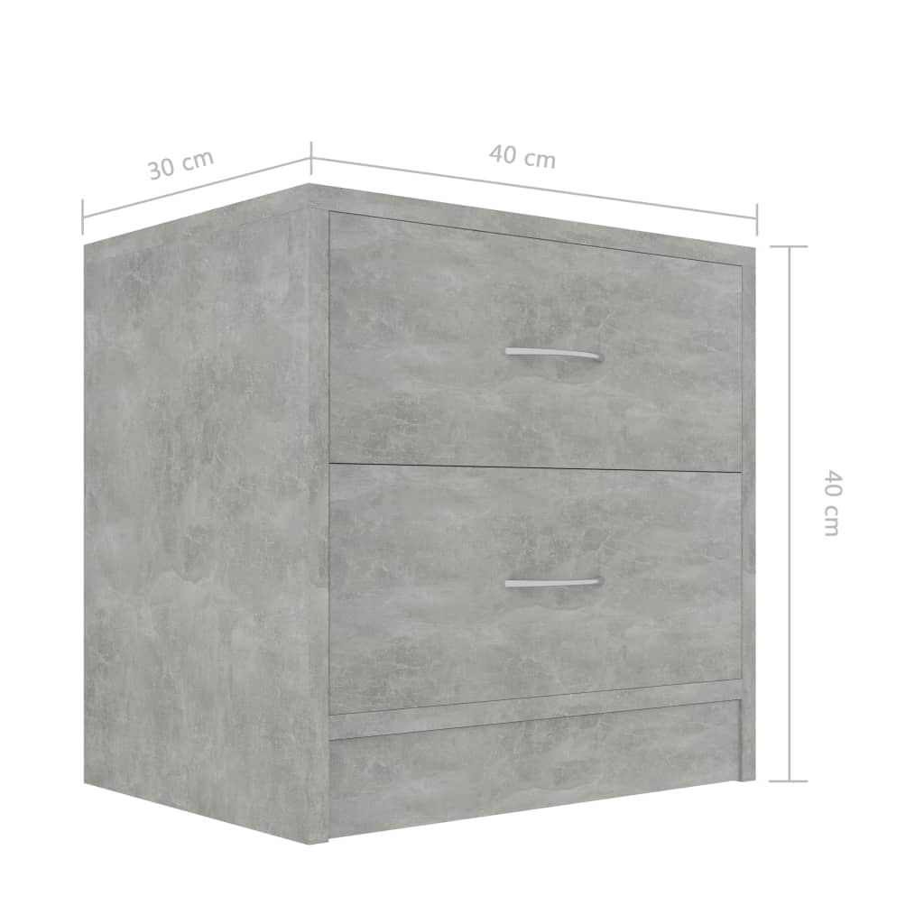 Yöpöytä betoninharmaa 40x30x40 cm - Sisustajankoti.fi