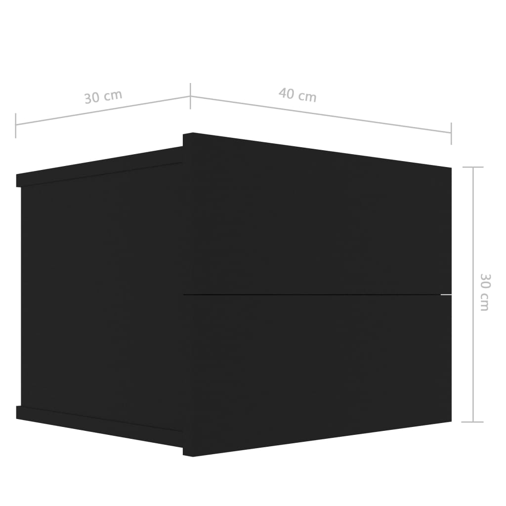 Yöpöydät 2kpl musta 40x30x30 cm - Sisustajankoti.fi